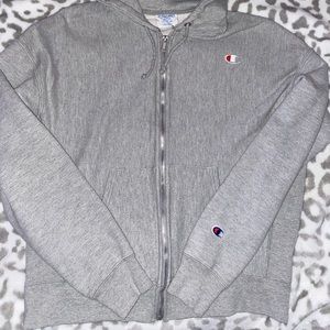 Grey Women’s Champion Cropped fit Hoodie